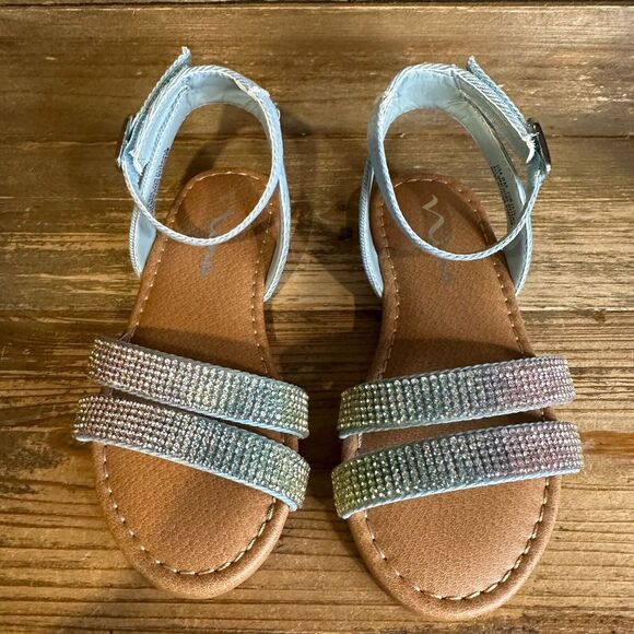 New NIB Little Kids Nina Cameena Blue Bedazzled Strappy Sandals Size‎ 9 C - Picture 3 of 6